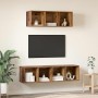 Conjunto de mueble de TV Montaje en la pared 2 pcs Madera Vieja en Muebles TV | Comprar online en Foru.es