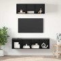 Conjunto de mueble de TV 2 pcs Roble Negro Madera contrachapada en Muebles TV | Comprar online en Foru.es