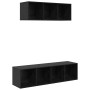 Conjunto de mueble de TV 2 pcs Roble Negro Madera contrachapada en Muebles TV | Comprar online en Foru.es