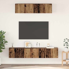 Conjunto de mueble de TV 4 pcs Madera envejecida en Muebles TV | Comprar online en Foru.es