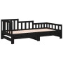 Sofá cama extraíble madera maciza de pino negro 2x(90x190) cm de vidaXL, Camas y somieres - Ref: Foro24-820750, Precio: 179,5...