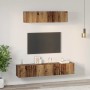 Conjunto de mueble de TV 4 pcs Madera envejecida en Muebles TV | Comprar online en Foru.es