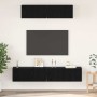 Conjunto de mueble de TV 4 pcs Roble Negro Madera de ingeniería en Muebles TV | Comprar online en Foru.es