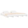 Cama de palets madera maciza de pino blanca 120x200 cm de vidaXL, Camas y somieres - Ref: Foro24-821388, Precio: 121,28 €, De...