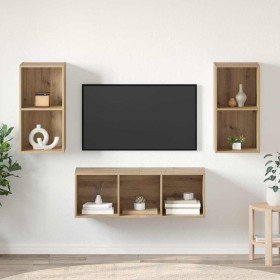 Conjunto de mueble de TV Roble artesanal 37 x 37 x 107 cm en Muebles TV | Comprar online en Foru.es