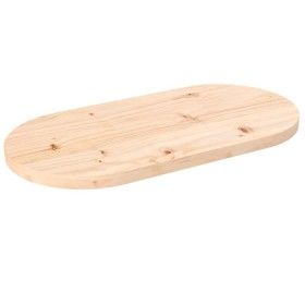 Tablero de mesa ovalado madera maciza de pino 80x40x2,5 cm de vidaXL, Tableros para mesas - Ref: Foro24-824350, Precio: 37,23...