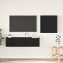 Conjunto de mueble de TV Roble Negro Madera de ingeniería en Muebles TV | Comprar online en Foru.es