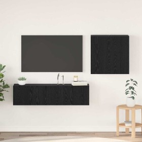 Conjunto de mueble de TV Roble Negro Madera de ingeniería en Muebles TV | Comprar online en Foru.es