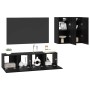 Conjunto de mueble de TV Roble Negro Madera de ingeniería en Muebles TV | Comprar online en Foru.es