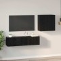 Conjunto de mueble de TV Roble Negro Madera de ingeniería en Muebles TV | Comprar online en Foru.es
