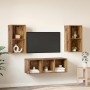 Conjunto de mueble de TV Montaje en la pared 3 pcs Madera Vieja en Muebles TV | Comprar online en Foru.es