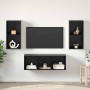 Conjunto de mueble de TV 3 pcs Roble Negro Madera contrachapada en Muebles TV | Comprar online en Foru.es