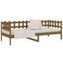 Sofá cama de madera maciza de pino marrón miel 80x200 cm de vidaXL, Camas y somieres - Ref: Foro24-820754, Precio: 82,32 €, D...