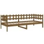 Sofá cama de madera maciza de pino marrón miel 80x200 cm de vidaXL, Camas y somieres - Ref: Foro24-820754, Precio: 82,32 €, D...