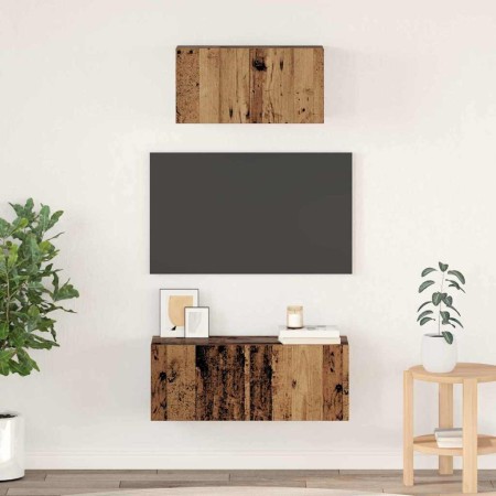 Conjunto de mueble de TV 2 pcs Madera envejecida en Muebles TV | Comprar online en Foru.es