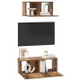 Conjunto de mueble de TV 2 pcs Madera envejecida en Muebles TV | Comprar online en Foru.es