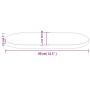 Tablero de mesa ovalado madera maciza de pino 80x40x2,5 cm de vidaXL, Tableros para mesas - Ref: Foro24-824350, Precio: 37,23...