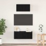 Conjunto de mueble de TV 2 pcs Roble Negro Madera de ingeniería en Muebles TV | Comprar online en Foru.es