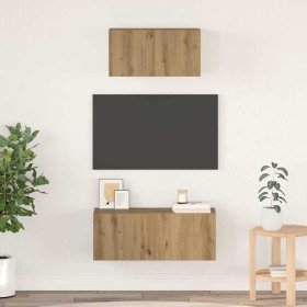 Conjunto de mueble de TV 2 pcs Roble artesanal en Muebles TV | Comprar online en Foru.es