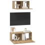 Conjunto de mueble de TV 2 pcs Roble artesanal en Muebles TV | Comprar online en Foru.es