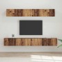 Conjunto de mueble de TV Montaje en la pared 5 pcs Madera Vieja en Muebles TV | Comprar online en Foru.es