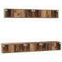 Conjunto de mueble de TV Montaje en la pared 5 pcs Madera Vieja en Muebles TV | Comprar online en Foru.es