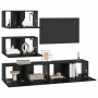 Conjunto de mueble de TV 4 pcs Roble Negro Madera de ingeniería en Muebles TV | Comprar online en Foru.es