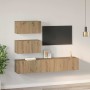 Conjunto de mueble de TV 4 pcs Roble artesanal en Muebles TV | Comprar online en Foru.es