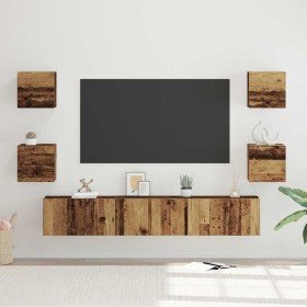 Conjunto de mueble de TV 7 pcs Madera envejecida en Muebles TV | Comprar online en Foru.es