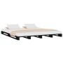 Cama de palets de madera maciza de pino negra 140x190 cm de vidaXL, Camas y somieres - Ref: Foro24-821441, Precio: 179,53 €, ...