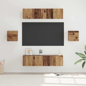 Conjunto de mueble de TV 6 pcs Madera envejecida en Muebles TV | Comprar online en Foru.es