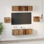 Conjunto de mueble de TV 6 pcs Madera envejecida en Muebles TV | Comprar online en Foru.es