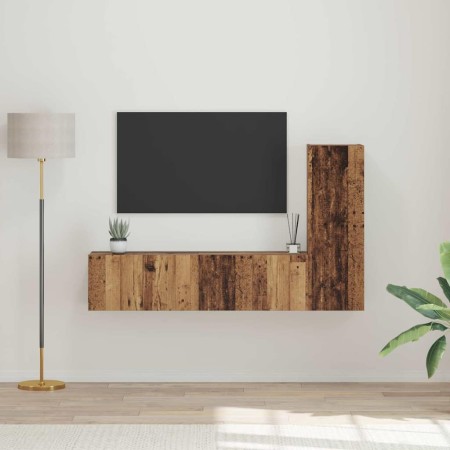 Conjunto de mueble de TV 3 pcs Madera envejecida en Muebles TV | Comprar online en Foru.es