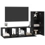 Conjunto de mueble de TV 3 pcs Roble Negro Madera de ingeniería en Muebles TV | Comprar online en Foru.es
