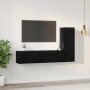 Conjunto de mueble de TV 3 pcs Roble Negro Madera de ingeniería en Muebles TV | Comprar online en Foru.es