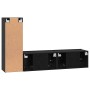 Conjunto de mueble de TV 3 pcs Roble Negro Madera de ingeniería en Muebles TV | Comprar online en Foru.es