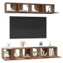 Conjunto de mueble de TV Montaje en la pared 5 pcs Madera Vieja en Muebles TV | Comprar online en Foru.es