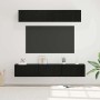 Conjunto de mueble de TV 5 pcs Roble Negro Madera contrachapada en Muebles TV | Comprar online en Foru.es