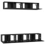 Conjunto de mueble de TV 5 pcs Roble Negro Madera contrachapada en Muebles TV | Comprar online en Foru.es