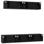 Conjunto de mueble de TV 5 pcs Roble Negro Madera contrachapada en Muebles TV | Comprar online en Foru.es