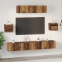 Conjunto de mueble de TV 7 pcs Madera envejecida en Muebles TV | Comprar online en Foru.es
