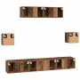 Conjunto de mueble de TV 7 pcs Madera envejecida en Muebles TV | Comprar online en Foru.es