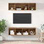Conjunto de mueble de TV Montaje en la pared 3 pcs Madera Vieja en Muebles TV | Comprar online en Foru.es