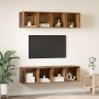 Conjunto de mueble de TV Montaje en la pared 3 pcs Madera Vieja en Muebles TV | Comprar online en Foru.es