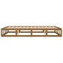 Estructura de cama de madera maciza marrón miel 150x200 cm de vidaXL, Camas y somieres - Ref: Foro24-820804, Precio: 118,89 €...