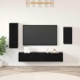 Conjunto de mueble de TV 4 pcs Roble Negro Madera de ingeniería en Muebles TV | Comprar online en Foru.es
