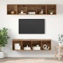 Conjunto de mueble de TV Montaje en la pared 4 pcs Madera Vieja en Muebles TV | Comprar online en Foru.es