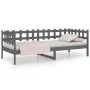 Sofá cama madera maciza de pino gris 90x190 cm de vidaXL, Camas y somieres - Ref: Foro24-820763, Precio: 87,95 €, Descuento: %