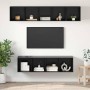 Conjunto de mueble de TV 4 pcs Roble Negro Madera contrachapada en Muebles TV | Comprar online en Foru.es