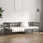Sofá cama madera maciza de pino gris 90x190 cm de vidaXL, Camas y somieres - Ref: Foro24-820763, Precio: 87,95 €, Descuento: %